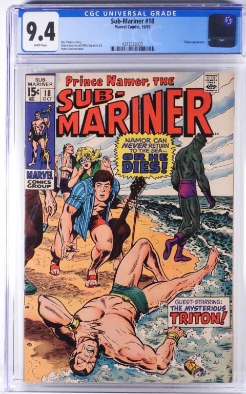 MARVEL COMICS SUB MARINER 18 CGC 30bc30