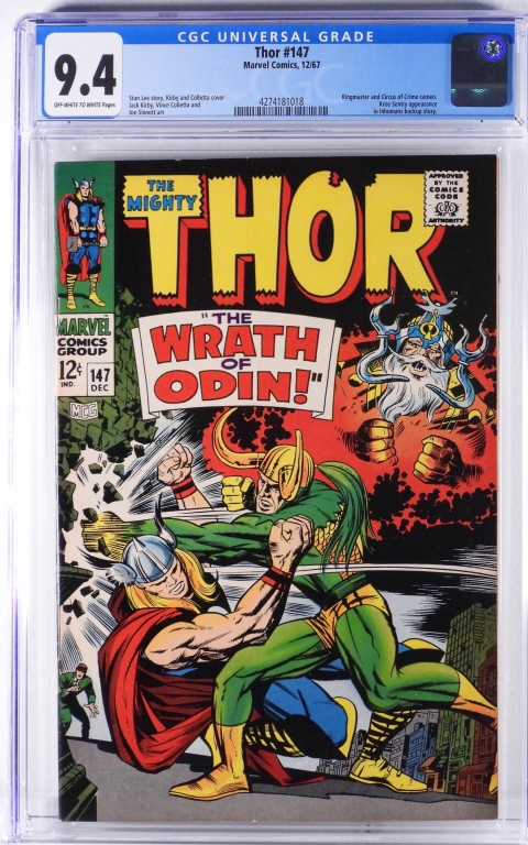 MARVEL COMICS THOR 147 CGC 9 4 30bc62