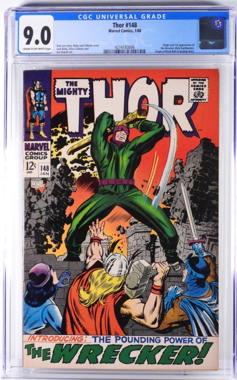 MARVEL COMICS THOR #148 CGC 9.0