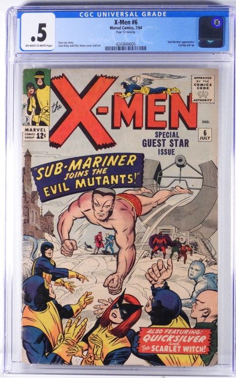 MARVEL COMICS X MEN 6 CGC 0 5 30bc89