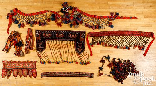 ORIENTAL WOVEN SASHES AND ANIMAL