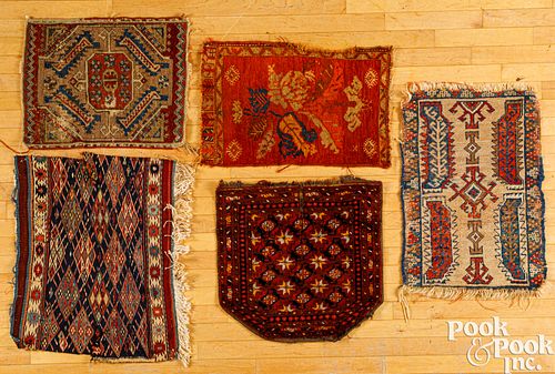 FIVE ORIENTAL MATS AND BAGFACESFive