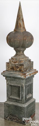 LARGE TIN ARCHITECTURAL FINIAL,