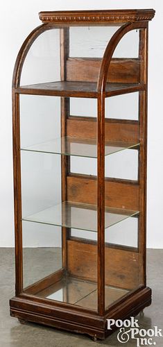 OAK COUNTRY STORE DISPLAY CASE,