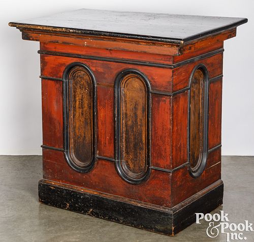 PAINTED PINE COUNTER, LATE 19TH