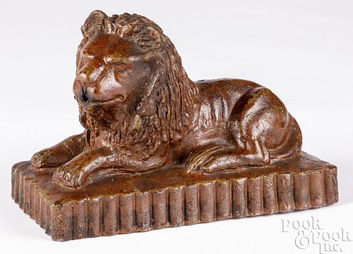 SEWER TILE LION, EARLY 20TH C.Sewer