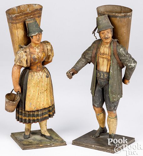 PAIR OF PAINTED TIN FIGURES WITH 30e51b