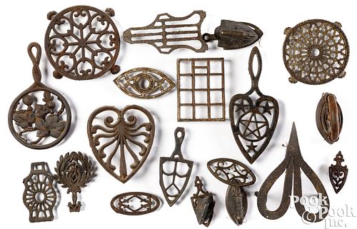 MINIATURE TRIVETS AND SAD IRONSMiniature