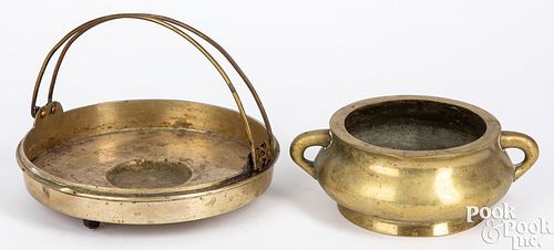 CHINESE BRONZE CENSER AND WARMING 30e5bf