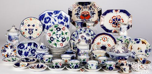 LARGE GROUP OF GAUDY WELSH PORCELAINLarge