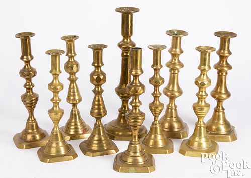 VICTORIAN BRASS CANDLESTICKSVictorian