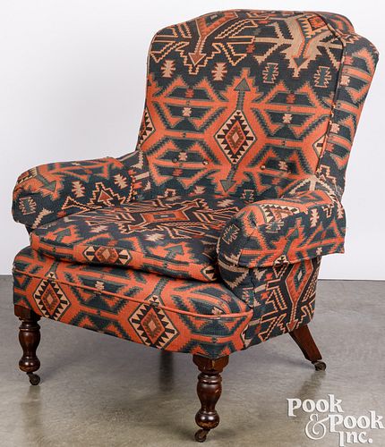 ENGLISH MAHOGANY CLUB CHAIR 19TH 30e601