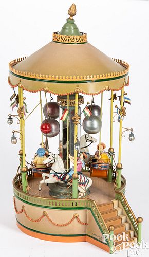 HERVE DUBRULLE CLOCKWORK MUSICAL CAROUSELHerve