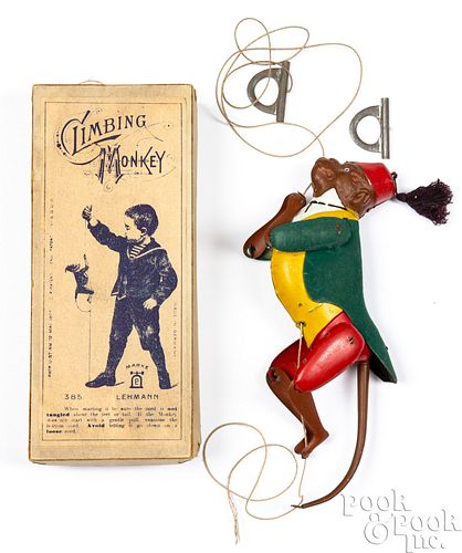 LEHMANN PAINTED TIN CLIMBING MONKEYLehmann