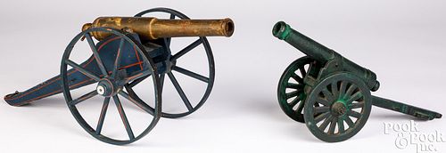TWO TOY CANNONSTwo toy cannons