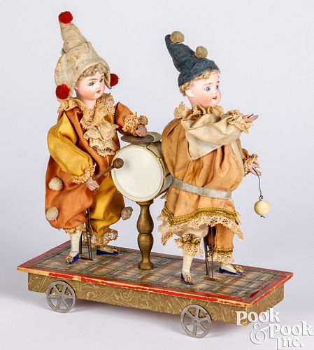 GERMAN ANIMATED JESTER PULL TOYGerman 30e6c8