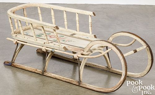 PAINTED CHILD'S SLED, LATE 19TH