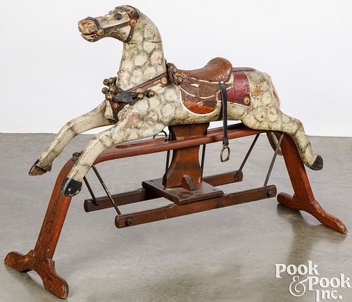 CARVED AND PAINTED HOBBY HORSE,