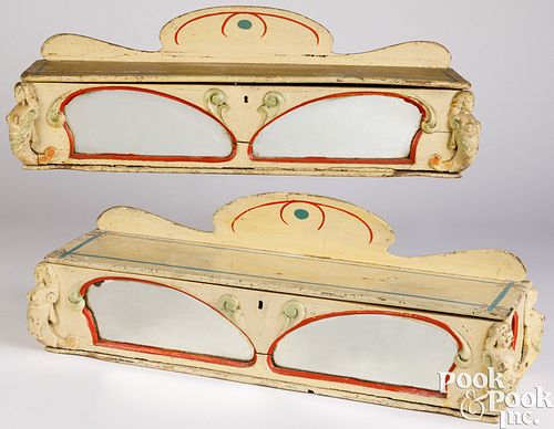 PAIR OF CARVED AND PAINTED CAROUSEL 30e6e7