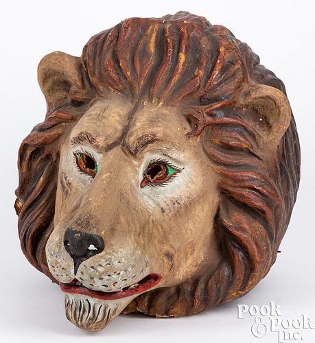 PAPIER-MâCHé LION PARADE MASKPapier-mâché