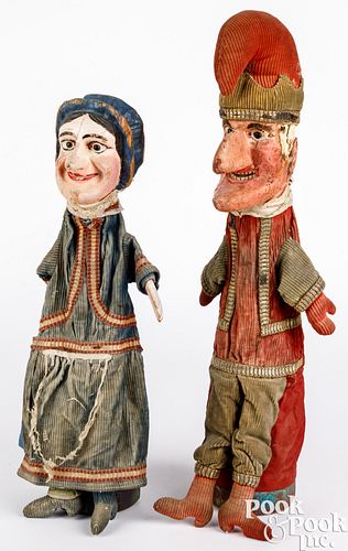 EARLY PUNCH AND JUDY HAND PUPPETSEarly