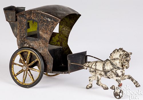 CAST IRON AND PRESSED STEEL HORSE DRAWN