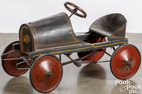 DODGE TIN AND WOOD PEDAL CAR, EARLY