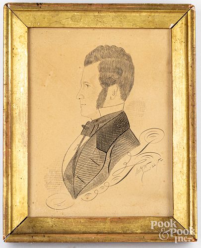 TWO MINIATURE PORTRAITS, 19TH C.Two