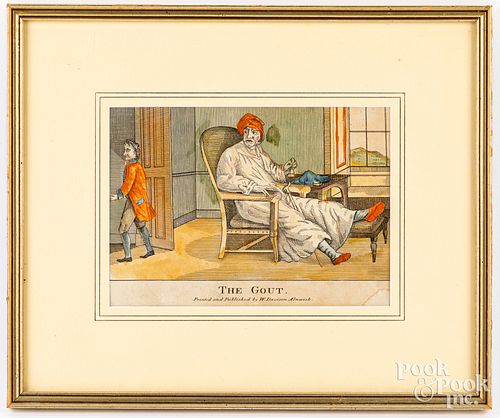 HAND COLORED DOCTOR LITHOGRAPH, EARLY