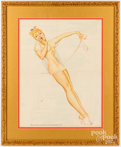 THREE PIN UP ART LITHOGRAPHSThree 30e7fb