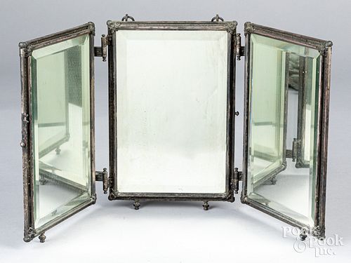 TRIPTYCH CELLULOID HANGING MIRROR,