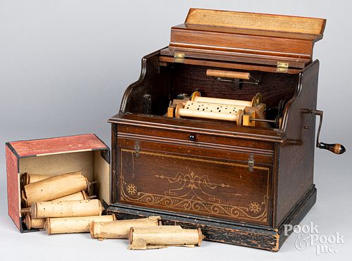 ROLLER ORGAN MUSIC BOX, LATE 19TH