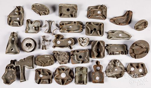 THIRTY TIN COOKIE CUTTERS 19TH 30e821