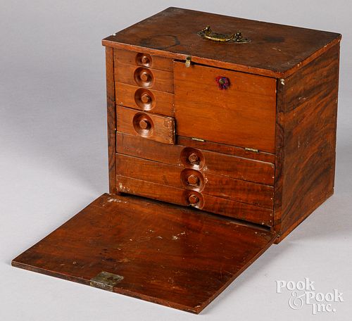 MAHOGANY TRAVELING DOCTORS CABINET,