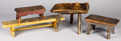 FOUR STOOLSFour stools, to include