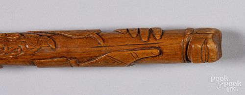 CARVED CANE OR WALKING STICK CA  30e95c