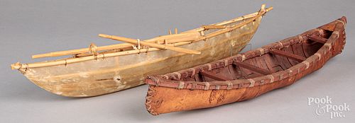 TWO NATIVE AMERICAN INDIAN CANOE 30e979