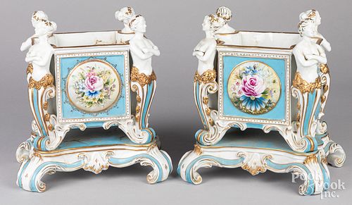 PAIR OF MEISSEN STYLE PORCELAIN