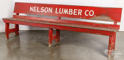PAINTED ADVERTISING BENCH FOR NELSON