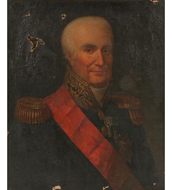 French portrait of decorated military