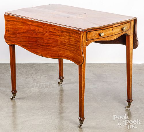 GEORGE III INLAID MAHOGANY PEMBROKE 30ea01