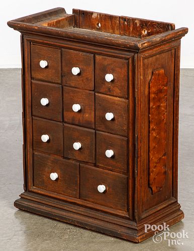 VICTORIAN WALNUT SEED CHESTVictorian 30ea1b