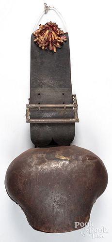 MASSIVE IRON COW BELL, EARLY 20THMassive