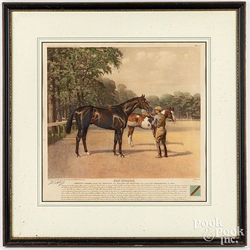 PAIR OF F B VOSS SIGNED HORSE 30ea55