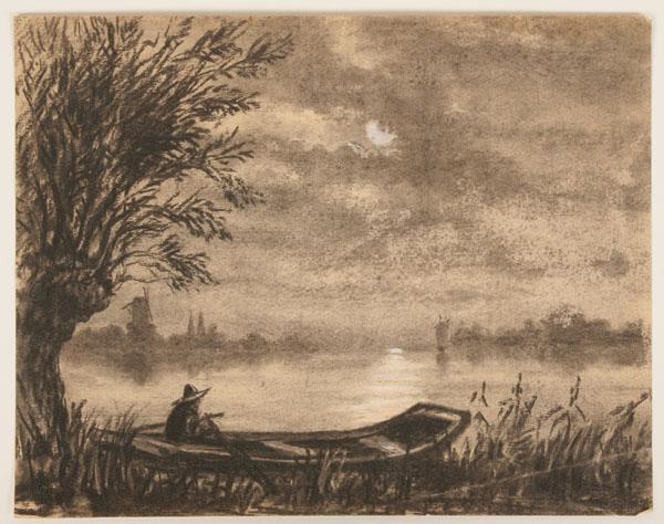 Nine French mid 19th century charcoal  4e43d