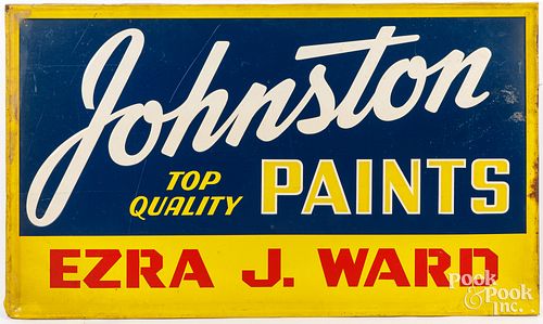 PAIR OF TIN ADVERTISING SIGNS FOR