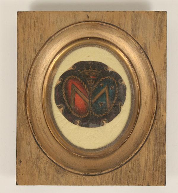 19th century watercolor with coat of arms 4e44b