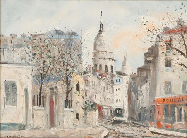 Vintage European French cityscape, Paris?;