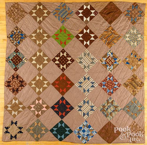 TWO SIMILAR EIGHT-POINT STAR PATCHWORK