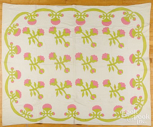 FLORAL APPLIQU QUILT CA 1900Floral 30eb44